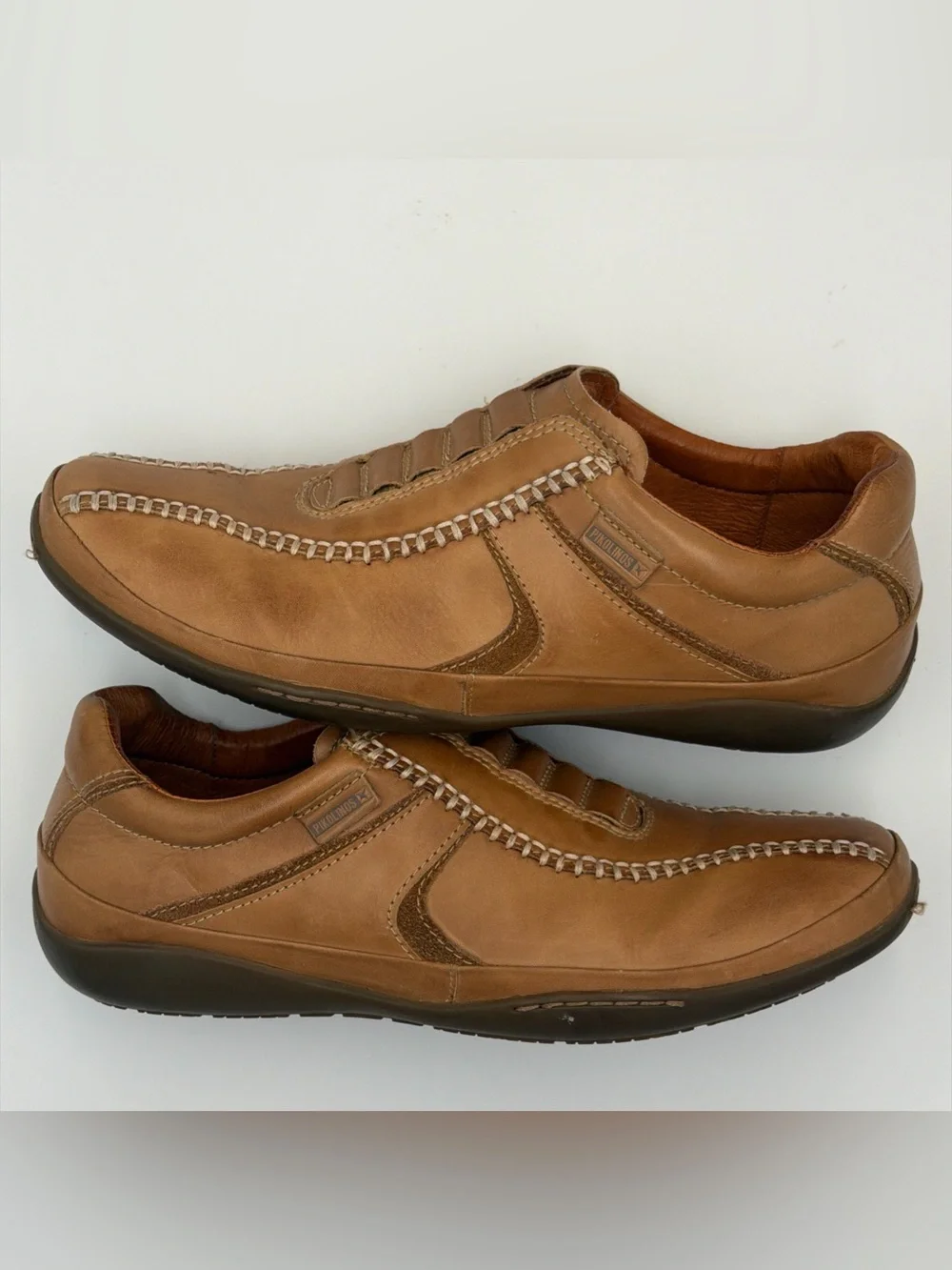 Pikolinos 07F-5046 Suecia Castor Brown Leather Slip On Shoes Men’s Sz 42 - READ